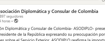 asociacion CARTA ABIERTA DEL CUERPO DIPLOMÁTICO Y CONSULAR DE CARRERA AL SEÑOR PRESIDENTE DE LA REPÚBLICA